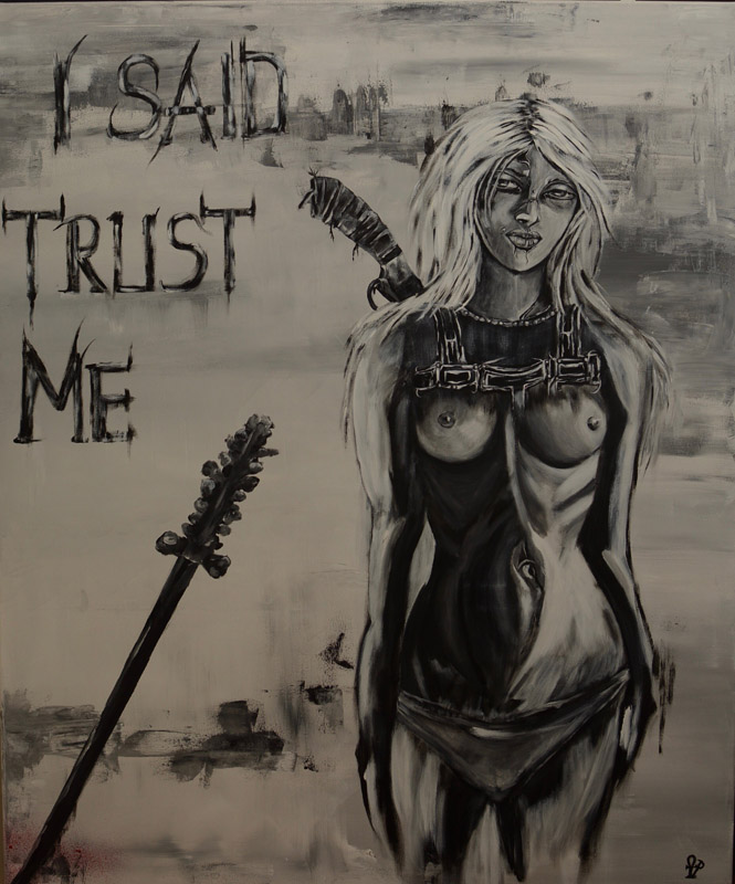 "Trust me" 100 x 120 cm Acryl auf Leinwand